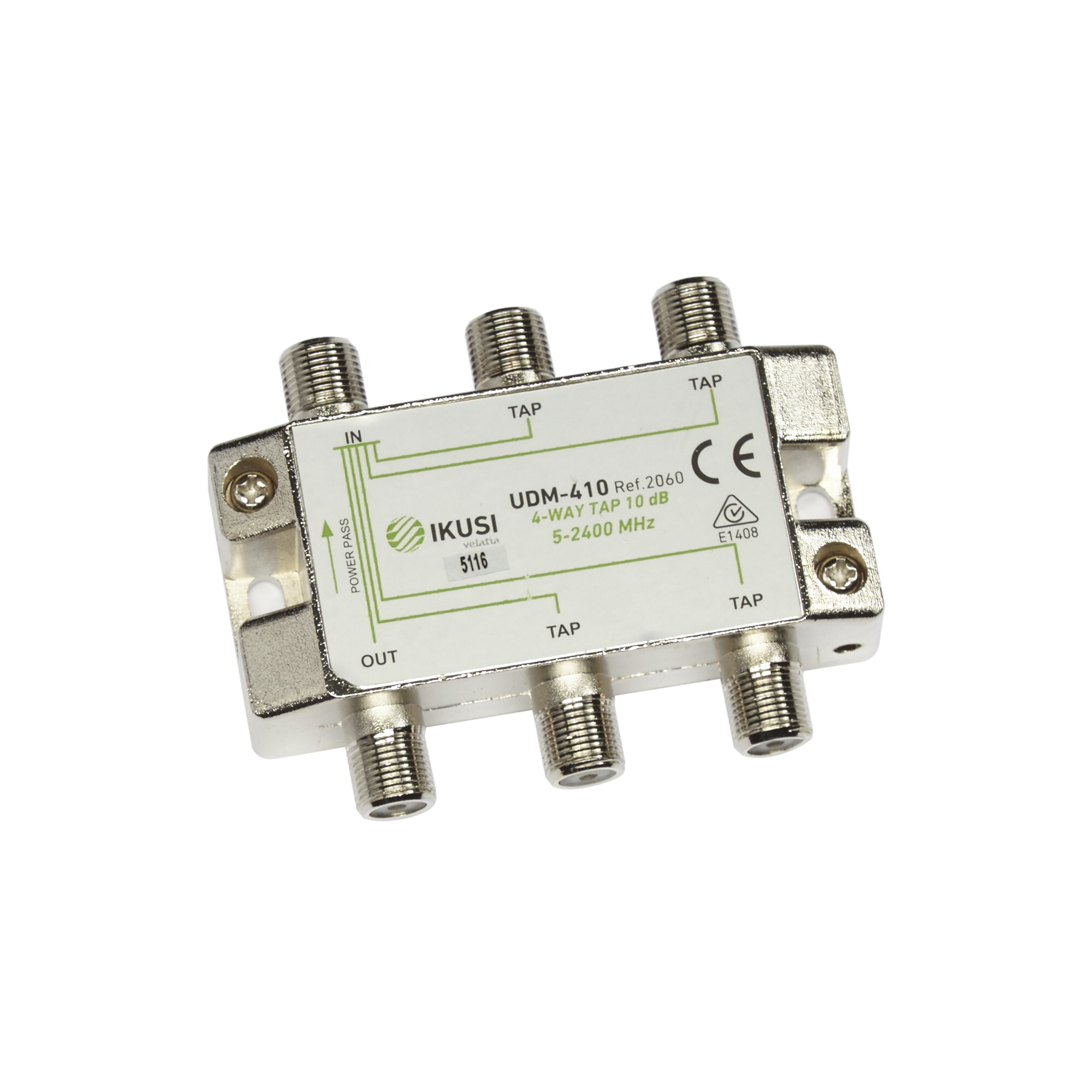 IKUSI διακλαδωτής 4 εξόδων 10dB 5-2.400MHz UDM-410