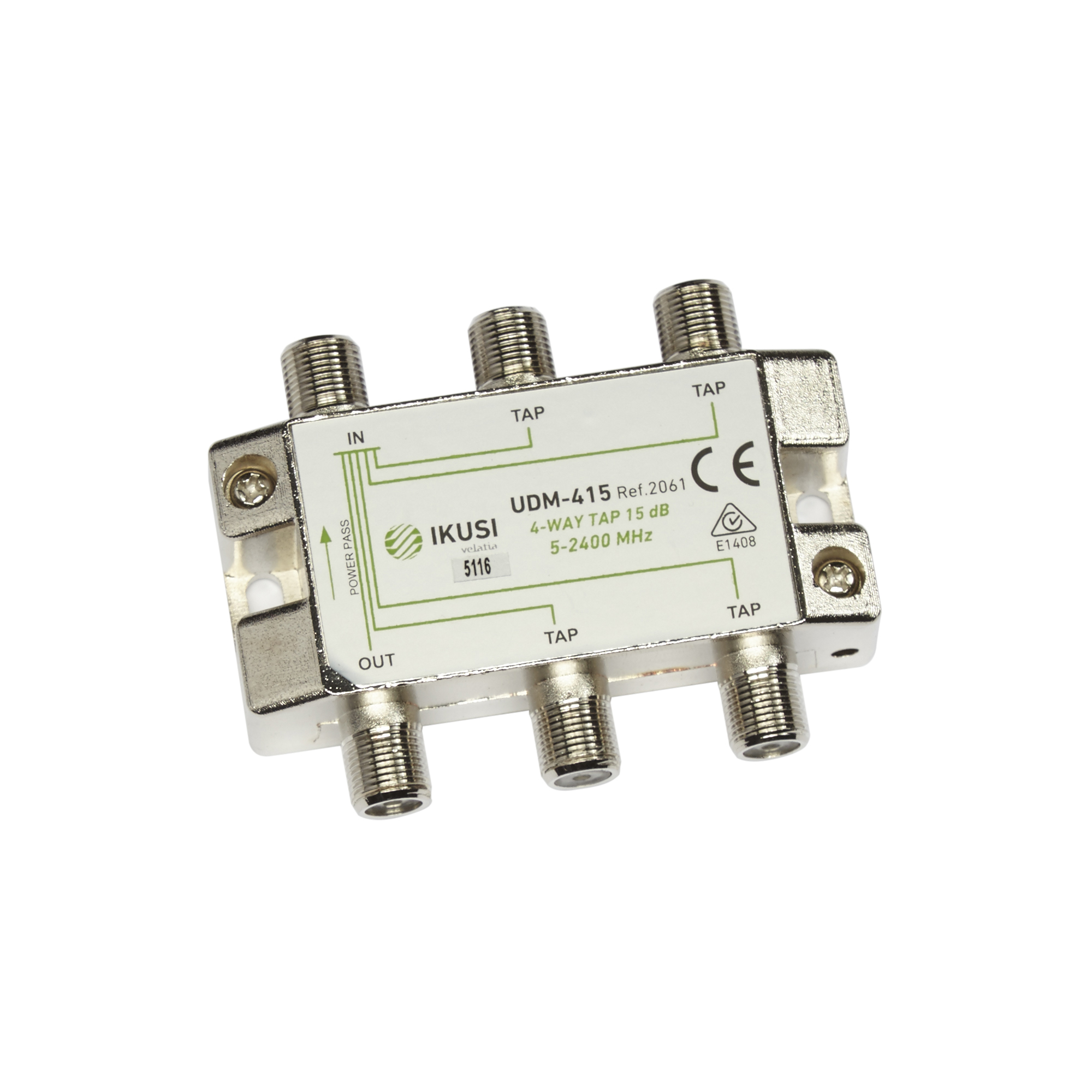 IKUSI διακλαδωτής 4 εξόδων 15dB 5-2.400MHz UDM-415