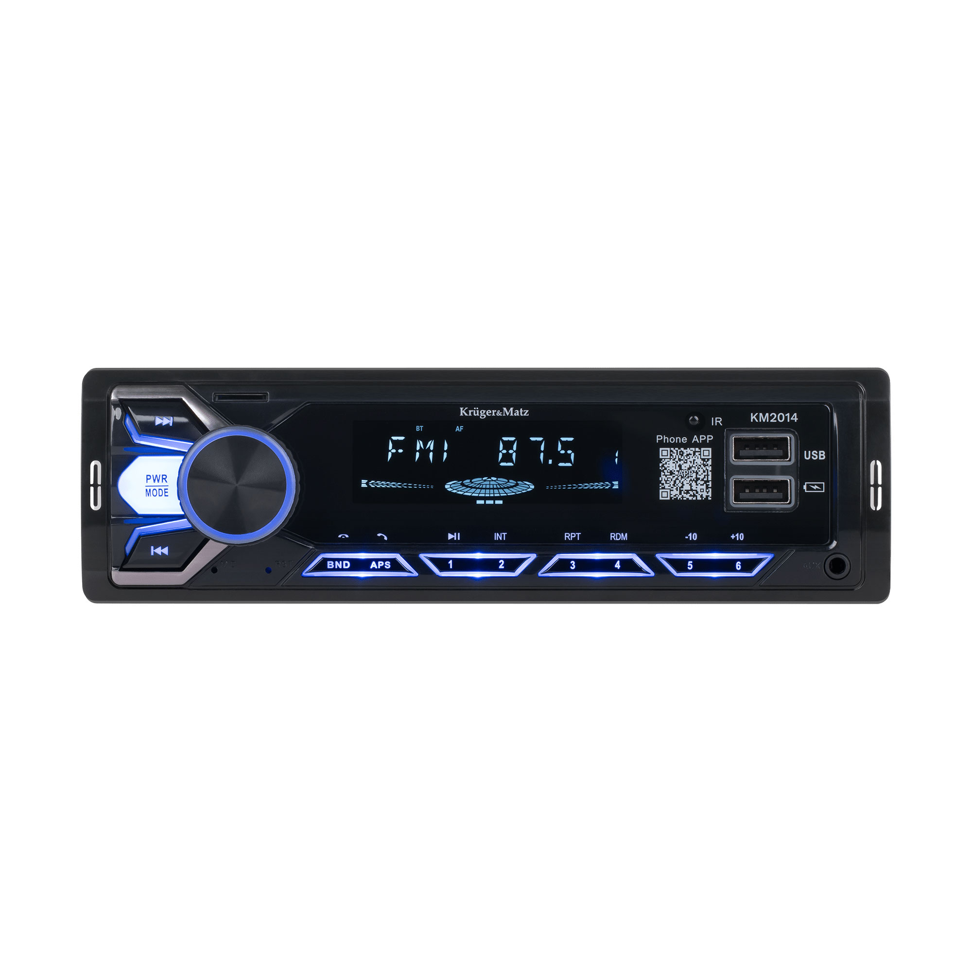 Ραδιόφωνο αυτοκινήτου 1DIN Kruger&Matz KM2014 (Bluetooth/USB/AUX)
