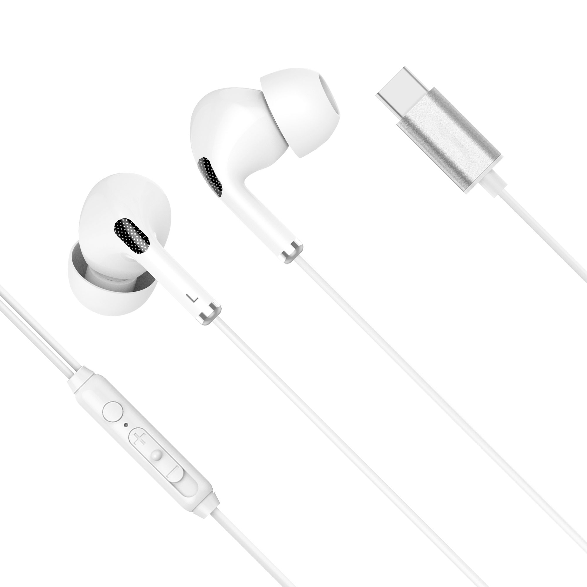 Ακουστικά in-ear USB-C με μικρόφωνο Kruger&Matz C1 λευκά