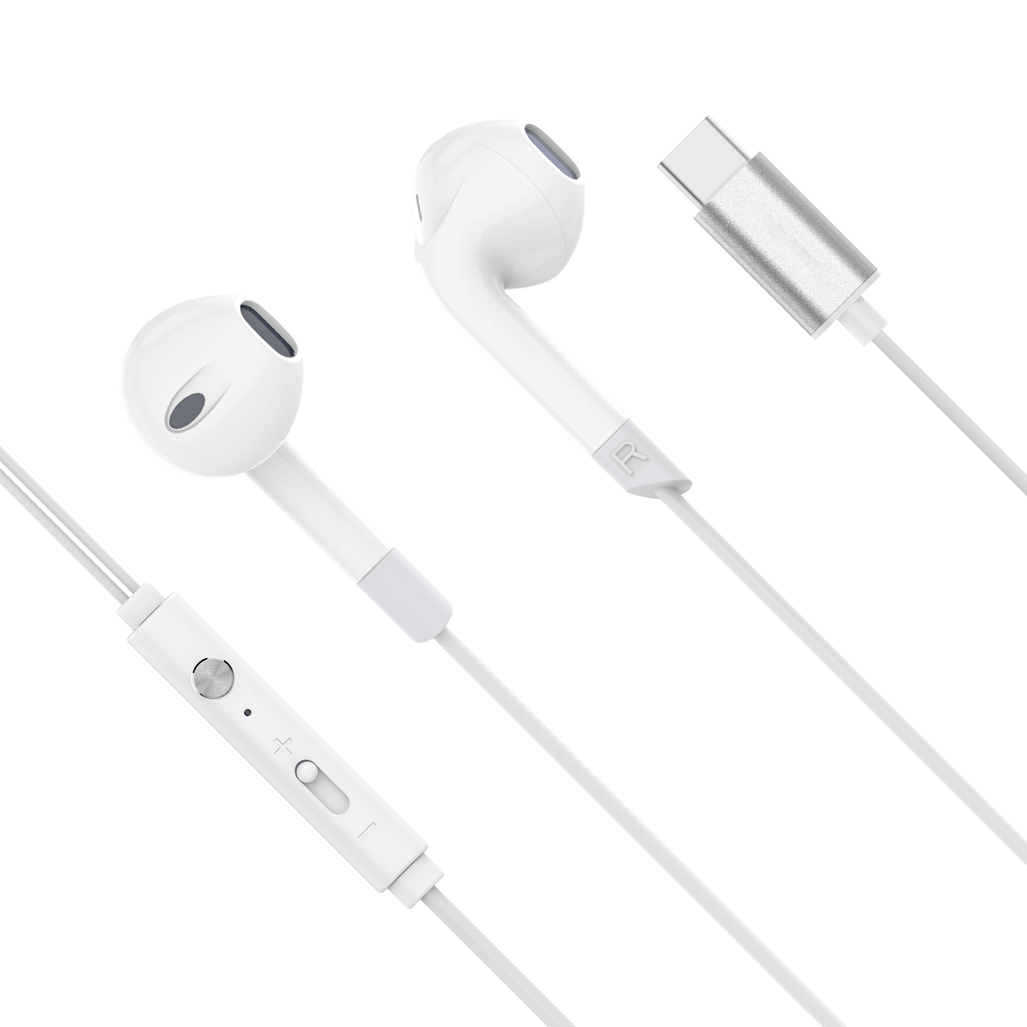 Ακουστικά in-ear USB-C με μικρόφωνο Kruger&Matz C2 λευκά