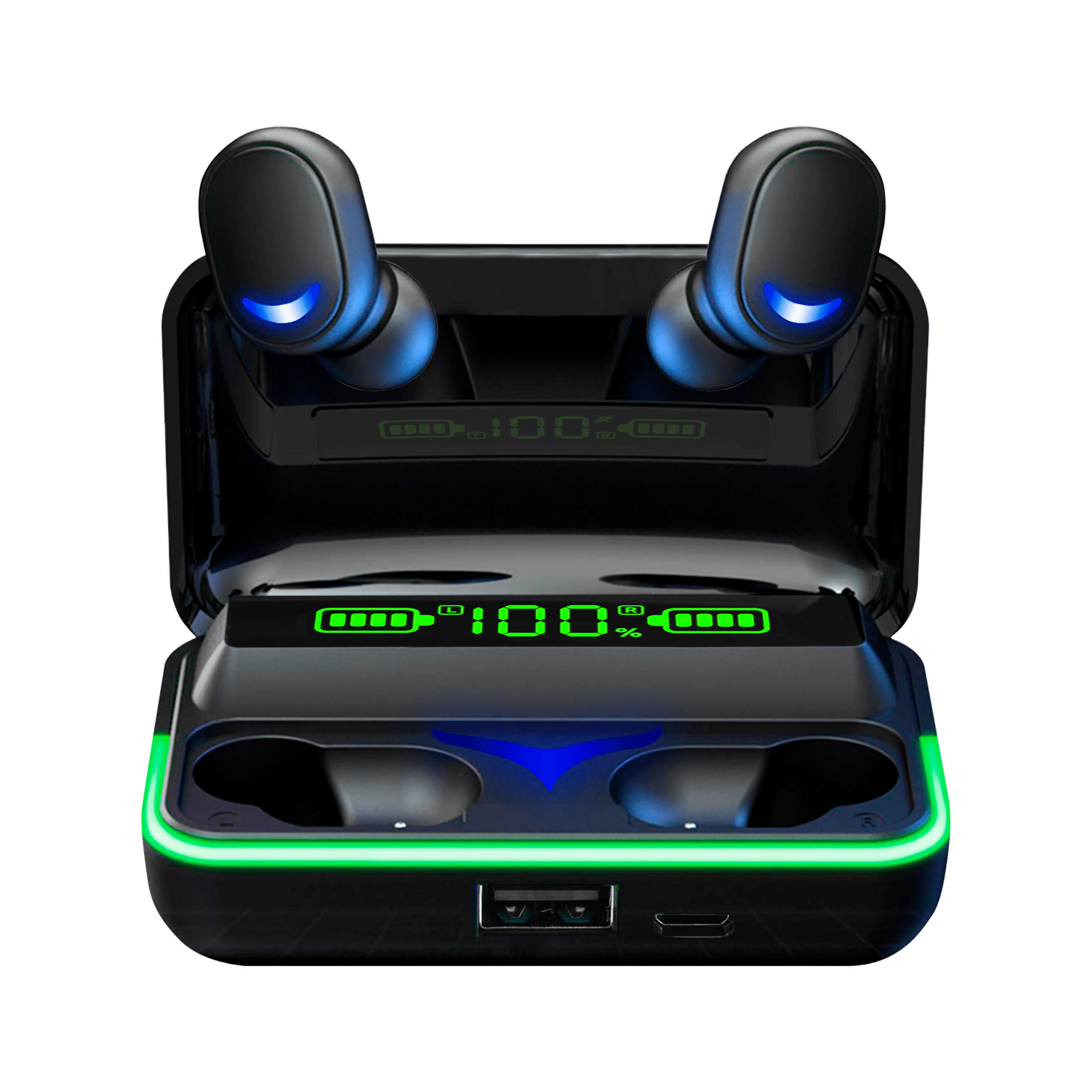 Bluetooth in-ear ακουστικά με θήκη φόρτισης και powerbank Rebel SN-E10