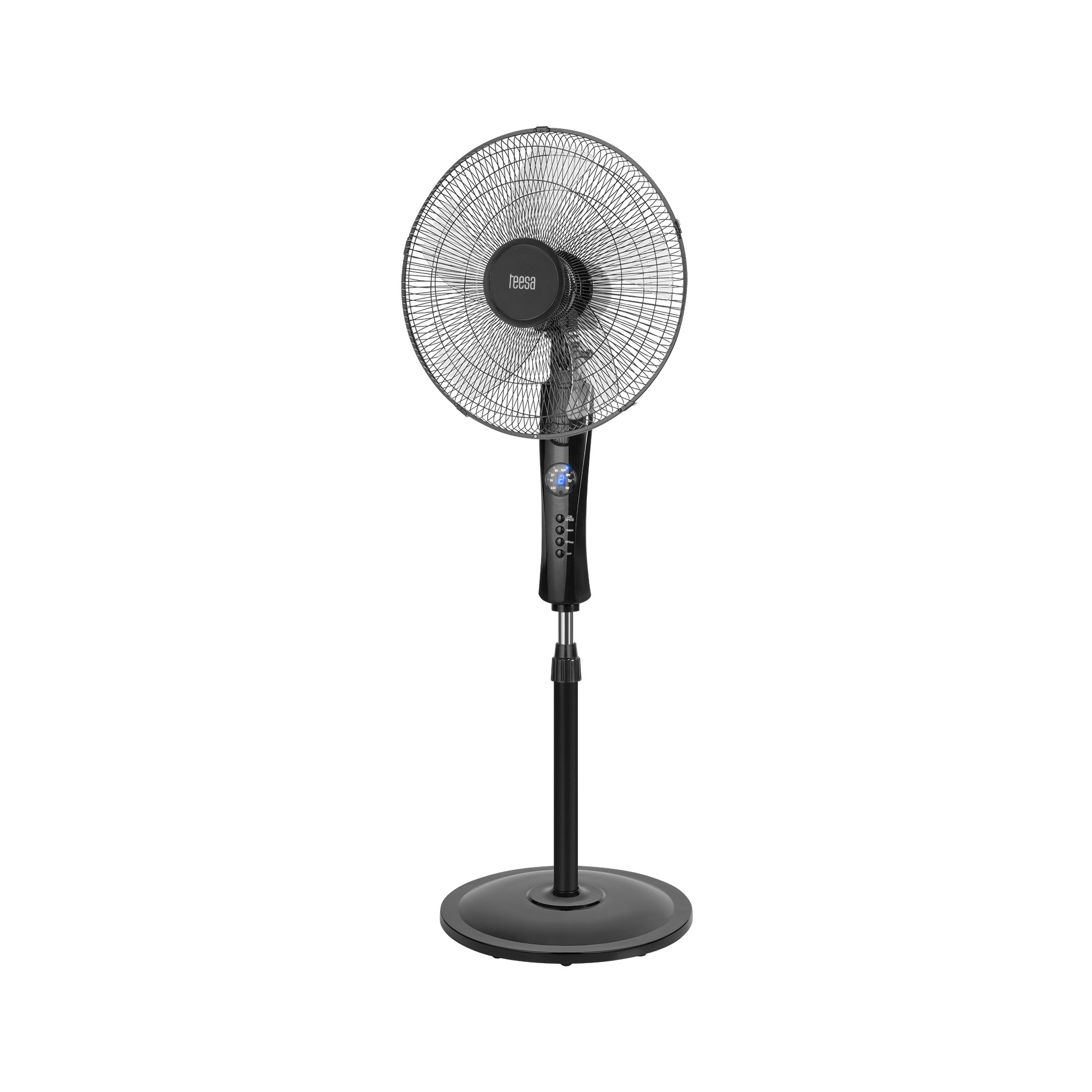 Ανεμιστήρας δαπέδου 50W 17"/43cm με τηλεχειριστήριο TEESA μαύρος