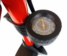 ΑΜΙΟ Τρόμπα αλουμινίου PU02, με μανόμετρο, 160PSI, κόκκινη
