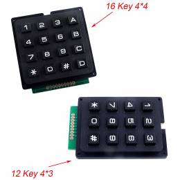 Πληκτρολόγιο 4*4 Matrix Black Keyboard PIC AVR