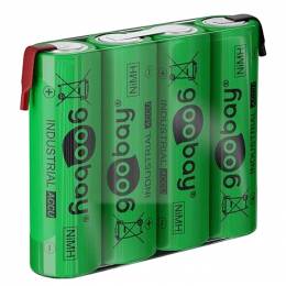 Επαναφορτιζόμενη μπαταρία 4.8V 2100mAh AA (Mignon) Ni-MH με λαμάκια.  55580