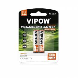 Επαναφορτιζόμενες Μπαταρίες VIPOW AAA HR03 800 mAh Ni-MH 2TEM.