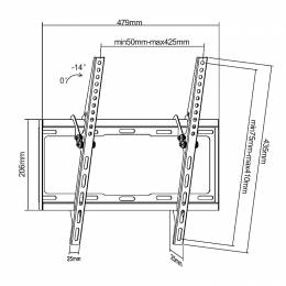 Βάση TV 26-55" 35Kg Cabletech
