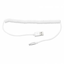 Καλώδιο USB A - Micro USB Spiral 1.5m Λευκό