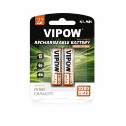 Επαναφορτιζόμενες μπαταρίες AA ΗΡ6 1,2V 2300mAh VIPOW (2 τμχ)