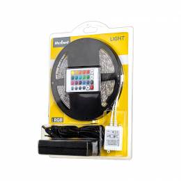 ΤΑΙΝΙΑ LED 5M (καλώδιο LED RGB, τηλεχειρισμός χρώματος, τροφοδοτικό)