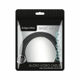 Καλώδιο Stereo 3.5mm - 2xRCA 1m Kruger&Matz