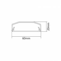 Πλαστικό κανάλι κάλυψης 60x20x750mm