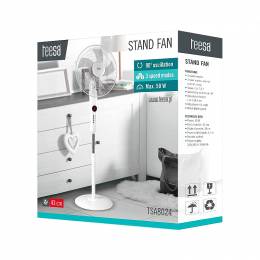 Ανεμιστήρας δαπέδου 50w 17"/43cm με τηλεχειριστήριο TEESA