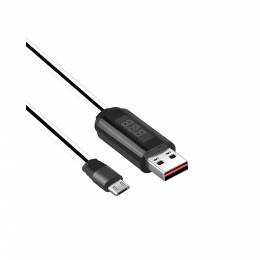 Καλωδιο USB - MicroUSB με Οθονη 1.2m HOCO U29 Λευκό