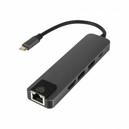 Αντάπτορας (HUB) USB C σε 2xUSB 3.0 - HDMI - RJ45