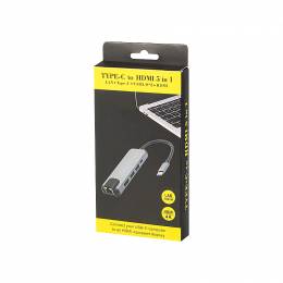 Αντάπτορας (HUB) USB C σε 2xUSB 3.0 - HDMI - RJ45
