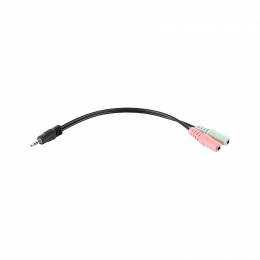 Διαχωριστής 3.5mm - 2x3.5mm 4P μικρόφωνο-ακουστικά M/F 20cm