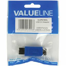 VLCP 61903L USB 3.0 USB B female - USB micro B male adapter