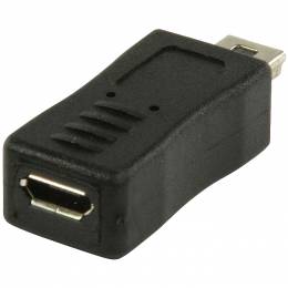 VLCP 60907B USB 2.0 USB micro B female - USB mini 5-pin male adapter