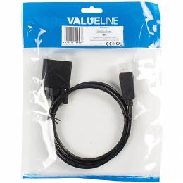 Καλώδιο εικόνας DisplayPort αρσ. - DVI-D 24 +1 p αρσ., 1.00m. VLCP 37200 B 1.00m
