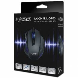 NOD LOCK & LOAD NOD GAMING MOUSE BLACK RUBBER 2400DPI