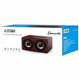 NOD CONCERTO Ξύλινο Φορητό Επαναφορτιζόμενο Bluetooth Ηχείο, 2 x 5W