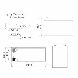 NOD LAB 12V7.2AH ( Μπαταρία μολύβδου 12V-7.2AH.)