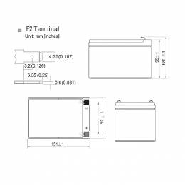 NOD LAB 12V9AH LEAD ACID BATTERY (Μπαταρία μολύβδου 12V-9AH)
