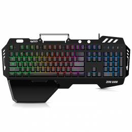 Ενσύρματο gaming πληκτρολόγιο NOD ZERO DARK US με RGB LED οπίσθιο φωτισμό & επιφάνεια από αλουμίνιο | 141-0173