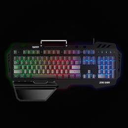 Ενσύρματο gaming πληκτρολόγιο NOD ZERO DARK US με RGB LED οπίσθιο φωτισμό & επιφάνεια από αλουμίνιο | 141-0173