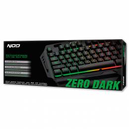 Ενσύρματο gaming πληκτρολόγιο NOD ZERO DARK US με RGB LED οπίσθιο φωτισμό & επιφάνεια από αλουμίνιο | 141-0173