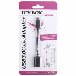 ICY BOX IB-CB006 USB 3.0 Type-C (male) to USB Type-A (female) Adapter, black / 6