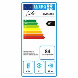 Ψυγείο Mini Bar 45L, ενεργειακής κλάσης A++. LIFE RMB-001