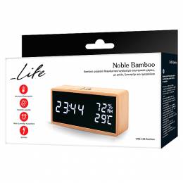 LIFE WES-108 BAMBOO. Ψηφιακό Θερμόμετρο/Υγρόμετρο