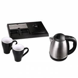LIFE Welcome   Δίσκος καλωσορίσματος με inox βραστήρα 1.2L, 1800W και 2 κούπες.
