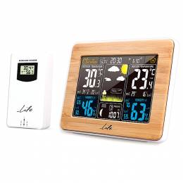 LIFE Rainforest Bamboo Edition Weather station with adaptor & wireless outdoor s