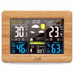 LIFE Rainforest Bamboo Edition Weather station with adaptor & wireless outdoor s