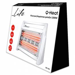 LIFE Q-HEAT Quartz heater 1200W,with 4 lamps,fan and humidifier