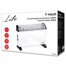 Ηλεκτρική θερμάστρα-Convector, 2000W, με λειτουργία ανεμιστήρα. LIFE T-HEAT