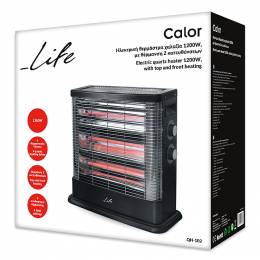 Ηλεκτρική θερμάστρα χαλαζία 1200W, με θέρμανση 2 κατευθύνσεων LIFE CALOR