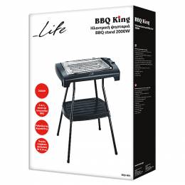 LIFE BBQ King Barbeque standing grill with storage shelf, 2000W