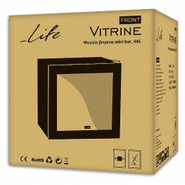 LIFE Vitrine. Ψυγείο βιτρίνα Mini Bar 46L.