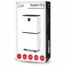 LIFE SUPER DRY.Αφυγραντήρας 12L με χρονοδιακόπτη.