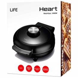 LIFE HEART-Βαφλιέρα, 1000W.