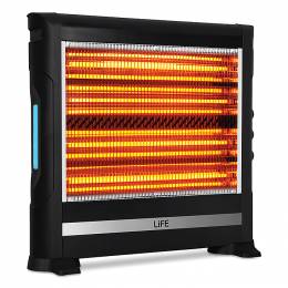 LIFE VESTA. Ηλεκτρική θερμάστρα χαλαζία 2800W, με ανεμιστήρα και υγραντήρα.