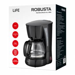 LIFE ROBUSTA-Καφετιέρα φίλτρου 0.6L, 650W.