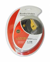 DM SCZ16 καλώδιο SCART σε 2x RCA 1x S-Video M/M/M 1.5m