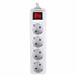 SONORA PSW401  Πολύπριζο 4 θέσεων με διακόπτη ON/OFF και καλώδιο 1.5m σε λευκό χρώμα.