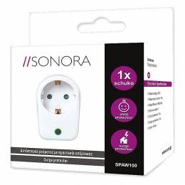 SONORA SPAW100 ΛΕΥΚΟΣ ΑΝΤΑΠΤΟΡΑΣ ΥΠΕΡΤΑΣΗΣ 1χΣΟΥΚΟ